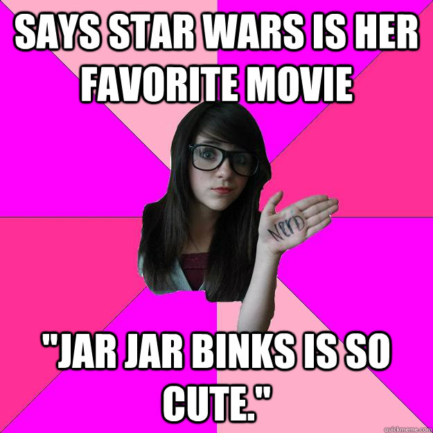 Says star wars is her favorite movie 