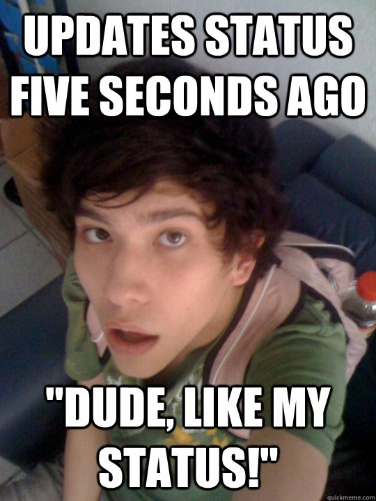 Updates status five seconds ago 