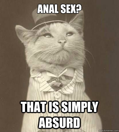 Anal Sex? That is simply absurd - Anal Sex? That is simply absurd  Aristocat