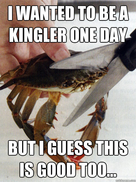 I wanted to be a Kingler one day But I guess this is good too... - I wanted to be a Kingler one day But I guess this is good too...  Optimistic Crab