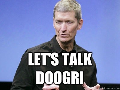  Let's talk Doogri  Tim Cook