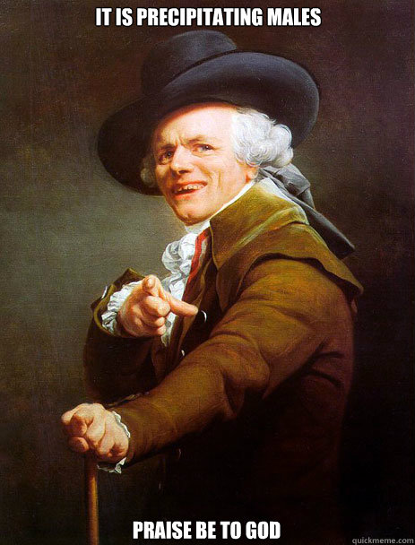 It is precipitating males Praise be to god  Archaic rap Jin and Juice