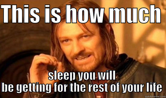 THIS IS HOW MUCH  SLEEP YOU WILL BE GETTING FOR THE REST OF YOUR LIFE Boromir