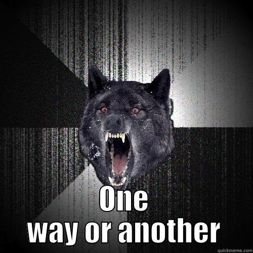  ONE WAY OR ANOTHER Insanity Wolf