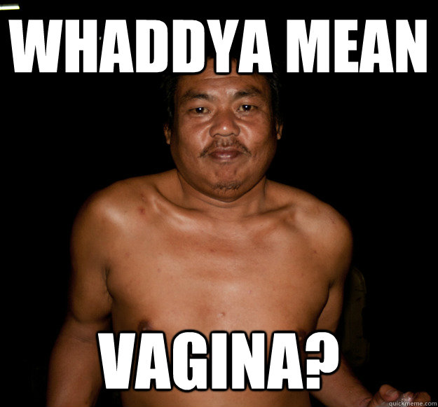 Whaddya mean vagina?  