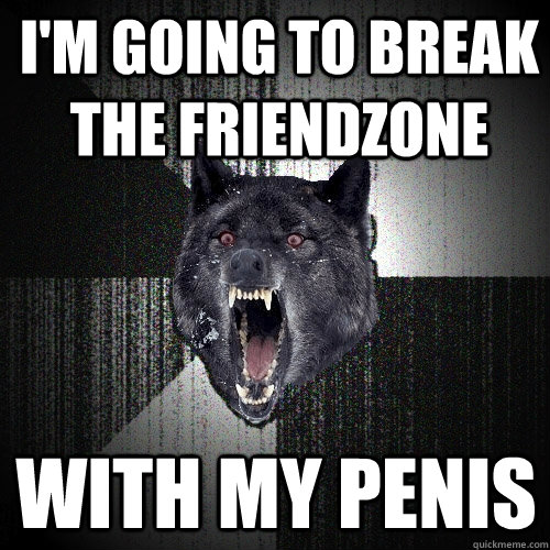 I'm going to break the friendzone with my penis  Insanity Wolf