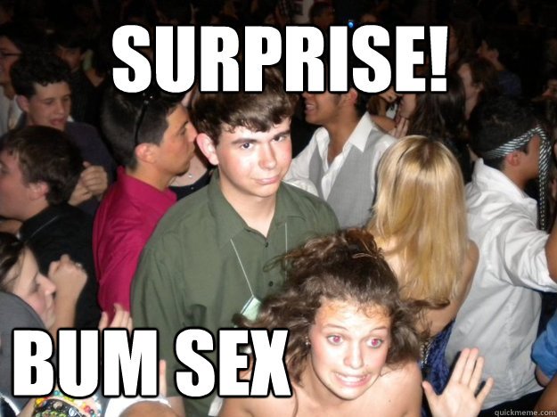 surprise! bum sex  