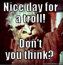 NICE DAY FOR A TROLL! DON'T YOU THINK?  Misc
