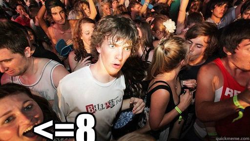  <=8  Sudden Clarity Clarence