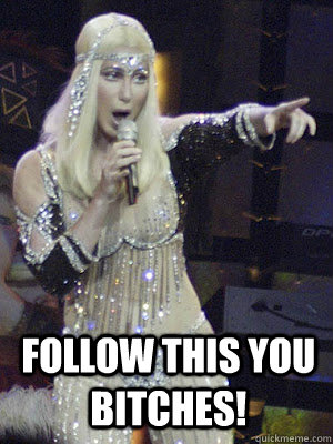 Follow This You BITCHES!   Cher