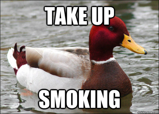 take up smoking  Malicious Advice Mallard