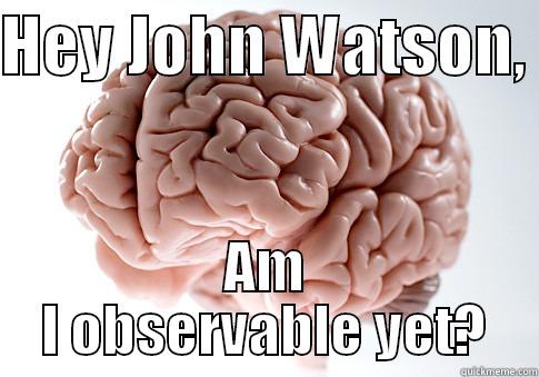HEY JOHN WATSON,  AM I OBSERVABLE YET? Scumbag Brain