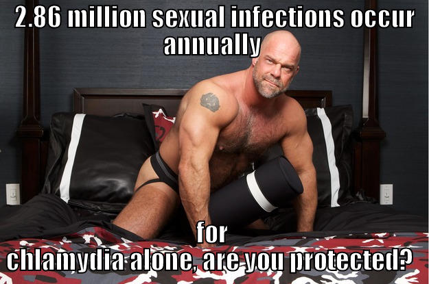  2.86 MILLION SEXUAL INFECTIONS OCCUR ANNUALLY FOR CHLAMYDIA ALONE, ARE YOU PROTECTED?  Gorilla Man