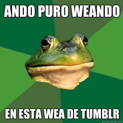 ando puro weando  en esta wea de tumblr  Foul Bachelor Frog