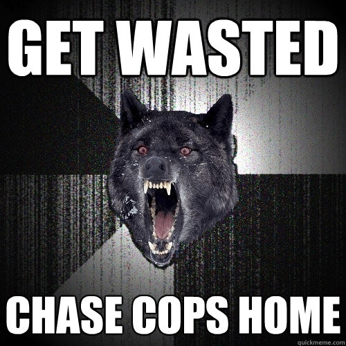 GET WASTED CHASE COPS HOME  Insanity Wolf