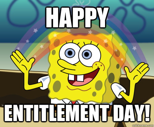 Happy Entitlement day!  Spongebob rainbow