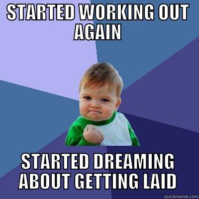 STARTED WORKING OUT AGAIN STARTED DREAMING ABOUT GETTING LAID Success Kid