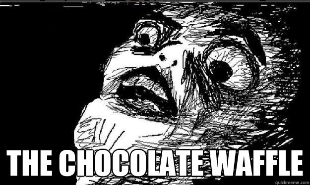  the chocolate waffle    Raisin face