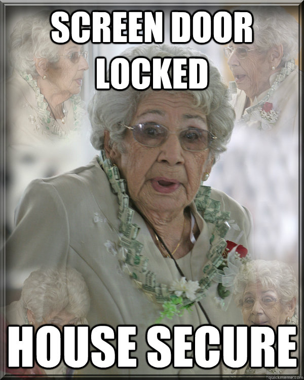 screen door locked house secure - screen door locked house secure  Grandma Gretchen