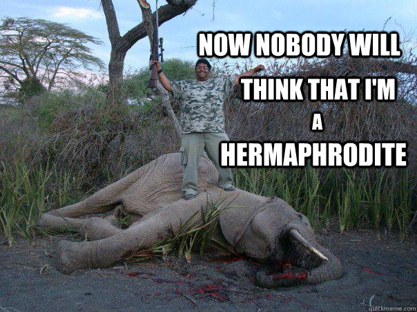 Now nobody will think that I'm  a Hermaphrodite  Hunter Asshole Small Penis Hunting Pedophile Fat Brown Bastard Darky Hermaphrodite