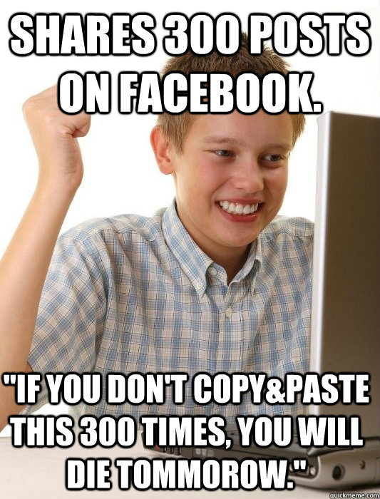 Shares 300 posts on facebook. 