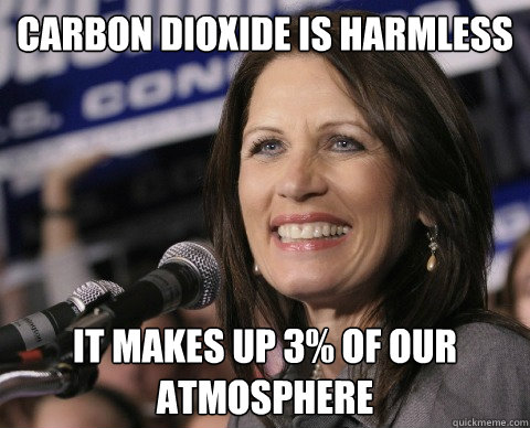 Carbon dioxide is harmless it makes up 3% of our atmosphere  Bad Memory Michelle