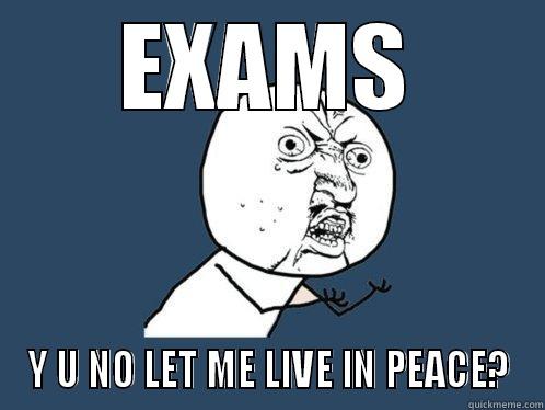 EXAMS Y U NO LET ME LIVE IN PEACE? Y U No