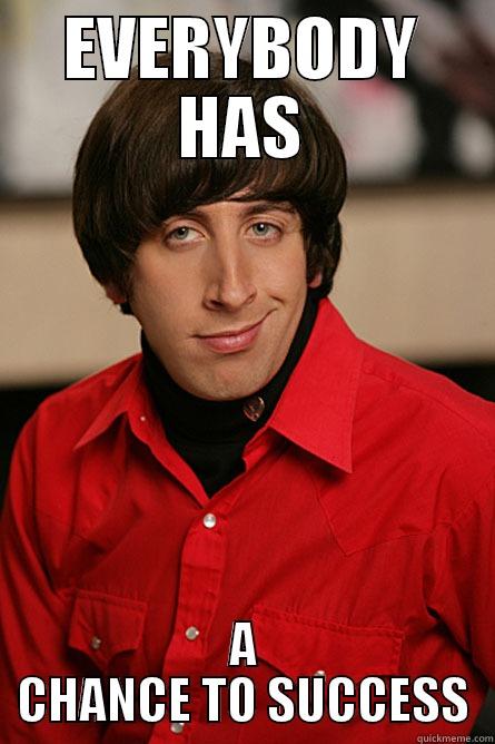 EVERYBODY HAS A CHANCE TO SUCCESS Pickup Line Scientist