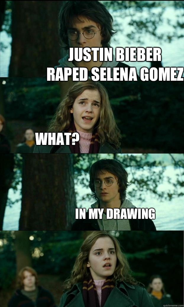 Justin bieber raped Selena Gomez what? In my drawing - Justin bieber raped Selena Gomez what? In my drawing  Horny Harry