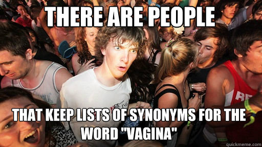 There are people That keep lists of synonyms for the word 