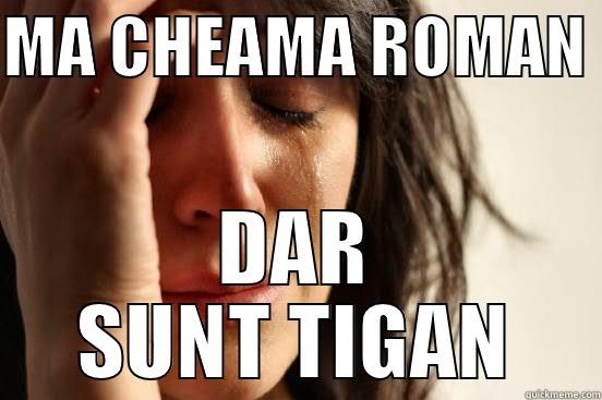 MA CHEAMA ROMAN  DAR SUNT TIGAN First World Problems