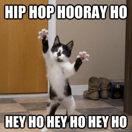 HIP Hop hooray ho hey ho hey ho hey ho - HIP Hop hooray ho hey ho hey ho hey ho  Dancing Kitten
