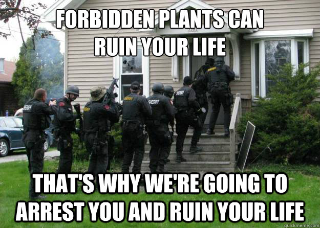 forbidden plants can 
ruin your life that's why we're going to arrest you and ruin your life - forbidden plants can 
ruin your life that's why we're going to arrest you and ruin your life  Swat Party Line