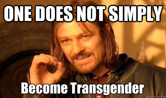 ONE DOES NOT SIMPLY Become Transgender  One Does Not Simply