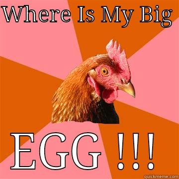 WHERE IS MY BIG  EGG !!! Anti-Joke Chicken