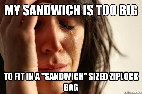My sandwich is too big to fit in a 