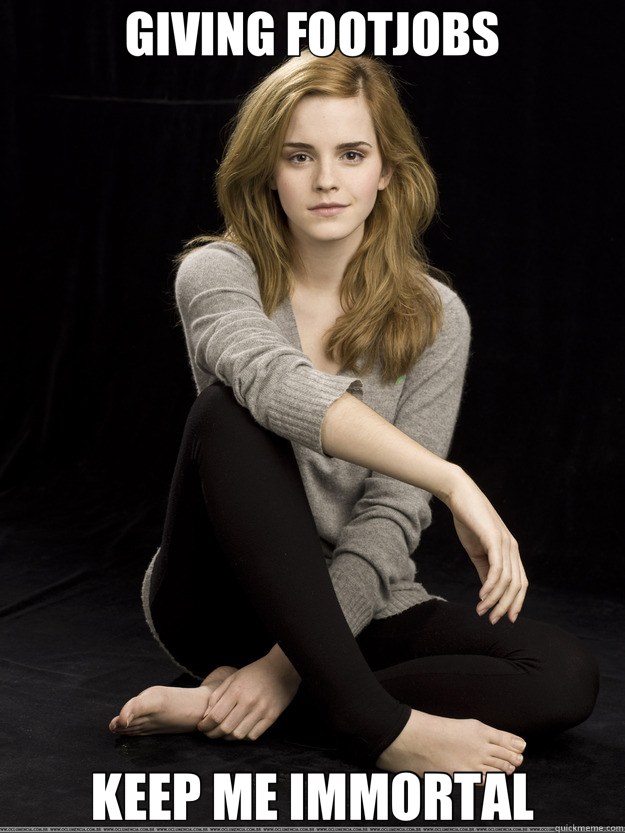 GIVING FOOTJOBS KEEP ME IMMORTAL  Emma Watson Feet