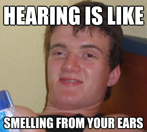 Hearing is like Smelling from your ears  10 Guy
