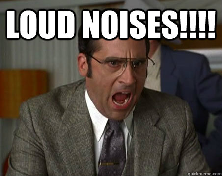 LOUD NOISES!!!!  - LOUD NOISES!!!!   Anchorman I dont know what were yelling about