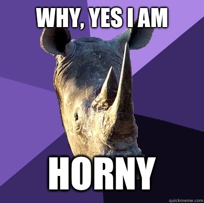 Why, yes I am Horny  Sexually Oblivious Rhino