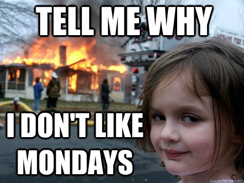 tell me why i don't like mondays - tell me why i don't like mondays  Misc