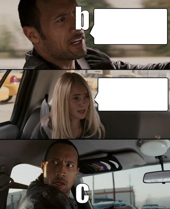 B C The Rock Driving