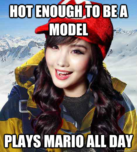 Hot enough to be a model Plays MArio All Day - Hot enough to be a model Plays MArio All Day  siglemic