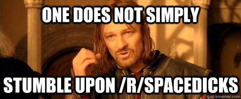 One does not simply stumble upon /r/spacedicks  One Does Not Simply