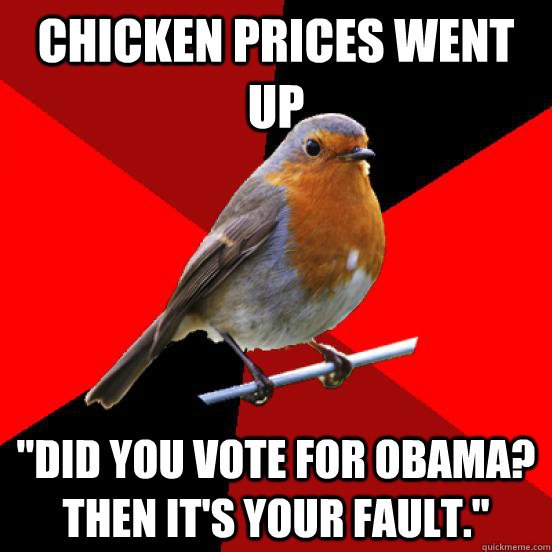 Chicken prices went up 