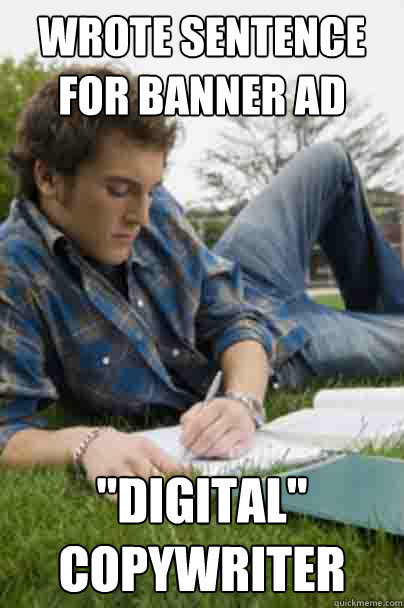 wrote sentence for banner ad 