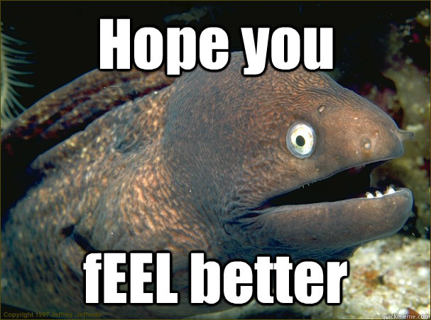 Hope you fEEL better - Hope you fEEL better  Bad Joke Eel