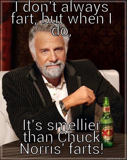 I DON'T ALWAYS FART, BUT WHEN I DO, IT'S SMELLIER THAN CHUCK NORRIS' FARTS! The Most Interesting Man In The World