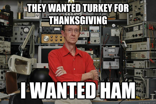 They wanted turkey for thanksgiving i wanted ham  neat nerd ned