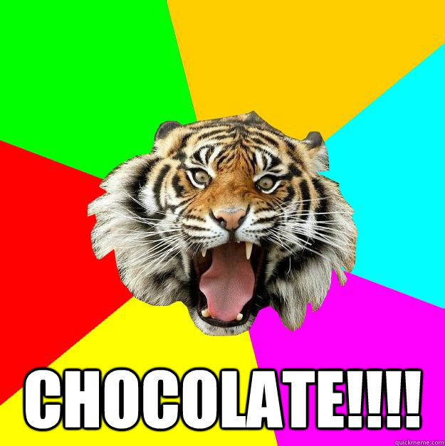 CHOCOLATE!!!!  Time of the Month Tiger
